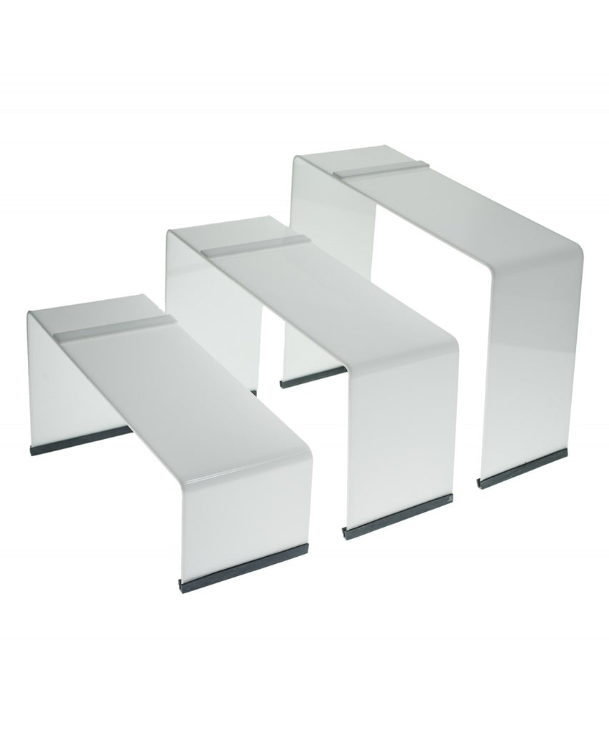 Shoe Display Risers in Set of 3 with Non Slip Rubber - Available in All Colors
