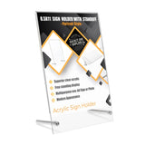 Premium Desktop Sign Holder with Standoff Hardware
