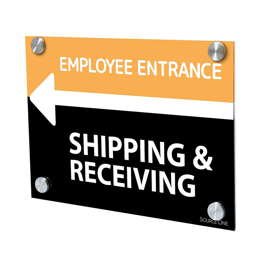 Custom Printed Acrylic Sign Holder with 1" Stainless Steel Standoffs