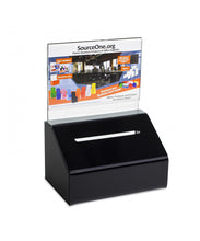Load image into Gallery viewer, Slopie Donation Box with Sign Holder & Lock