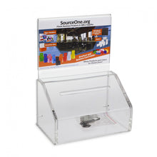 Load image into Gallery viewer, Slopie Donation Box with Sign Holder & Lock