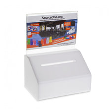 Load image into Gallery viewer, Slopie Donation Box with Sign Holder & Lock