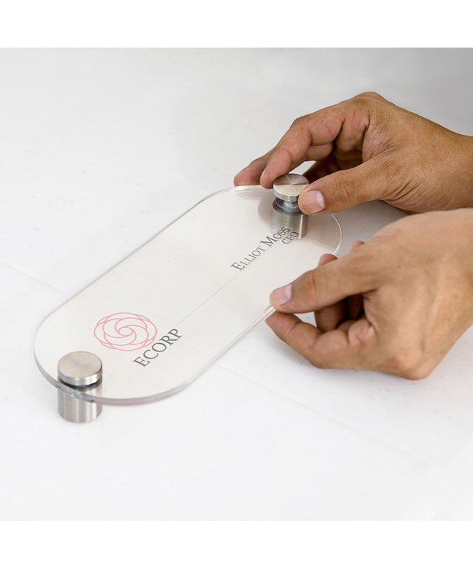 10" x 4" Oval Door Sign with Standoffs