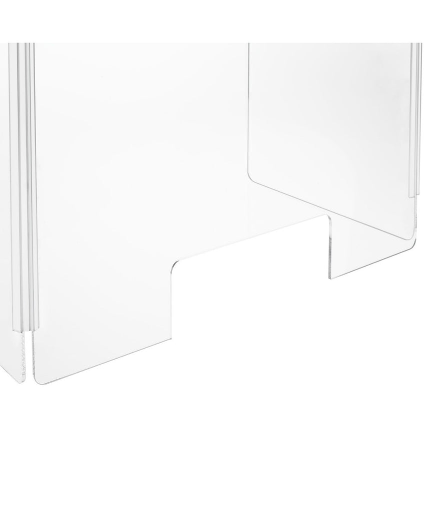 Portable Sneeze Guard, Fold-able Clear Acrylic Plexiglass Shield
