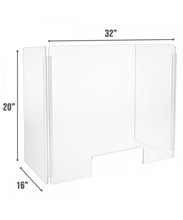 Load image into Gallery viewer, Portable Sneeze Guard, Fold-able Clear Acrylic Plexiglass Shield