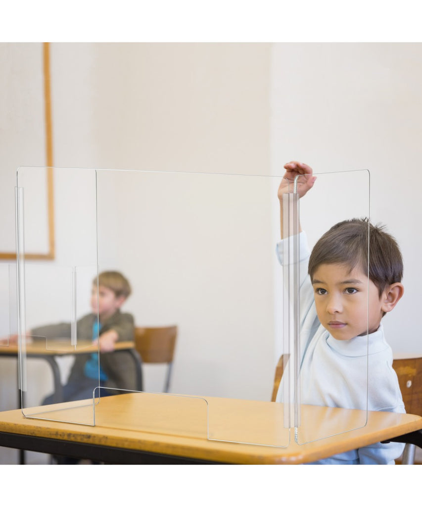 Portable Sneeze Guard, Fold-able Clear Acrylic Plexiglass Shield