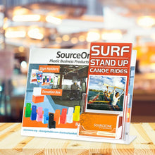 Load image into Gallery viewer, 11" x 8.5" landscape sign holder with trifold brochure and business card holder