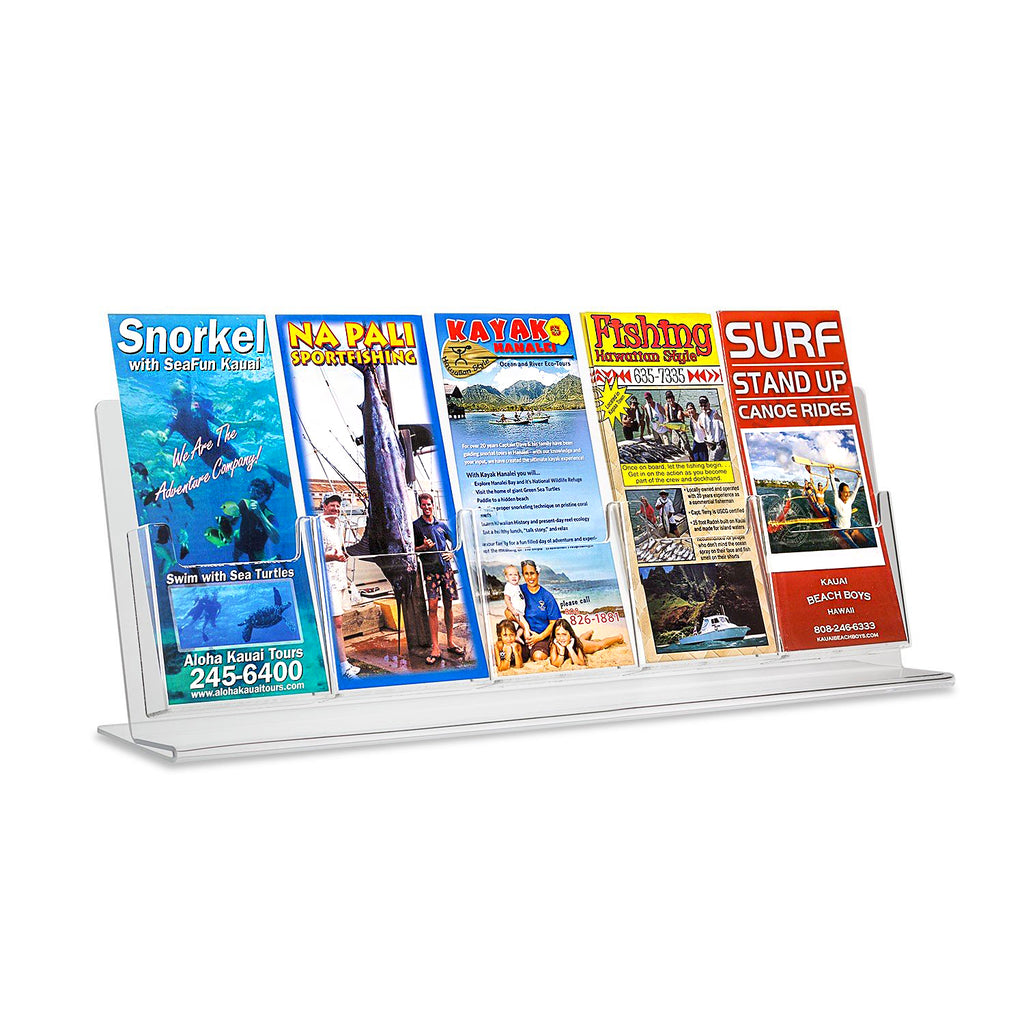 Trifold Brochure Holder for 4" x 9" Brochure, 5 Pocket