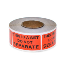 Load image into Gallery viewer, This Is A Set Do Not Separate Sticker Labels, 1 Roll of 500 labels