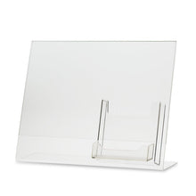 Load image into Gallery viewer, 11&quot; x 8.5&quot; landscape sign holder with trifold brochure and business card holder