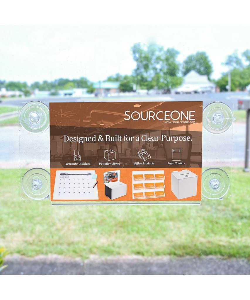 Window Mount Sign Holders with 4 Suction Cups