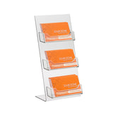 3 Pocket Business Card Holder for Countertop Stand Displays;ay