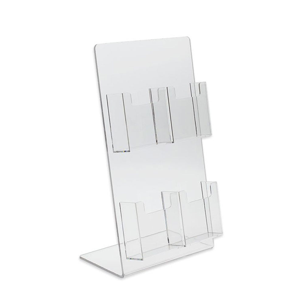 4 Pocket Tall Vertical Business Card Display Stand Holder