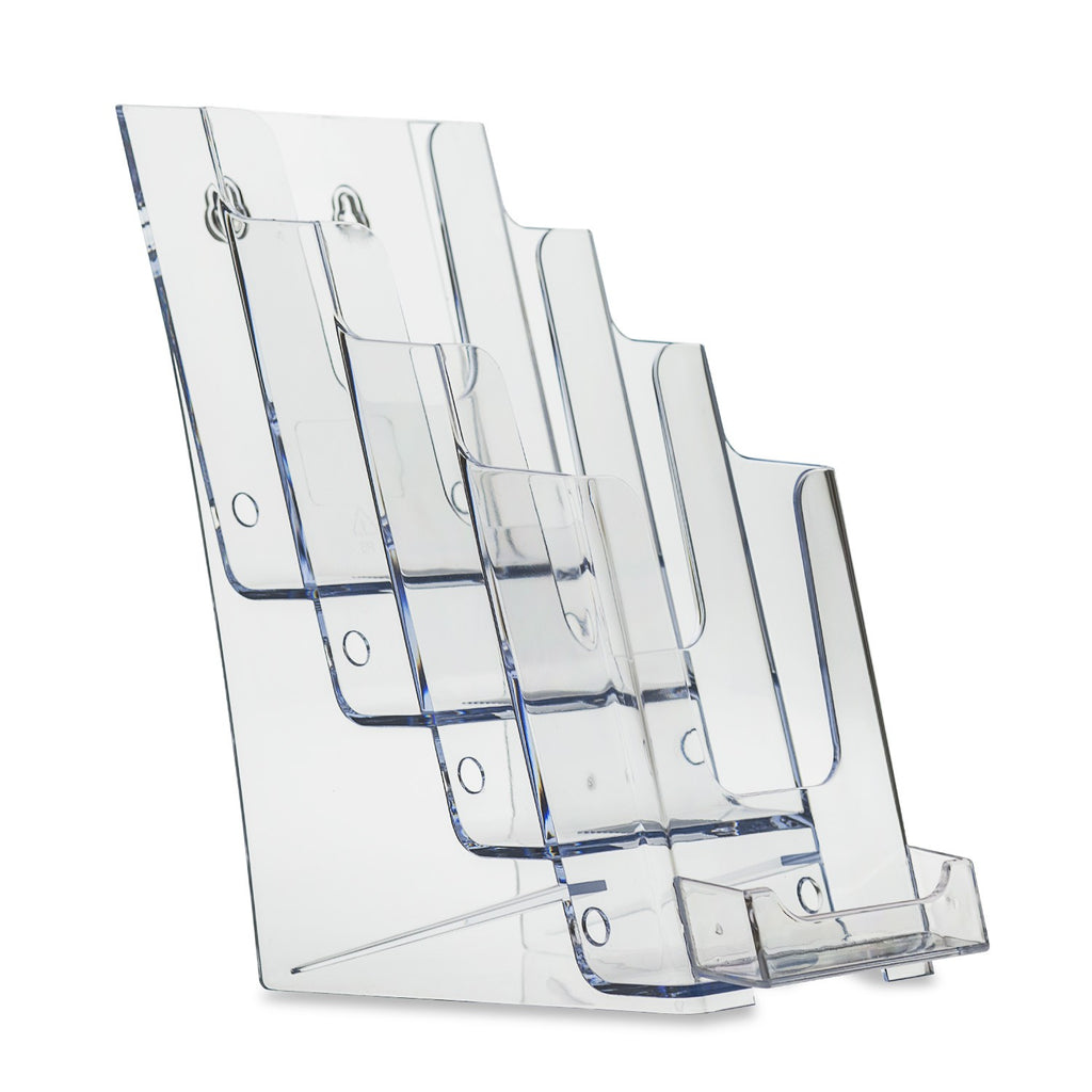 4-Tier Trifold Brochure with Business Card Holder
