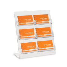 Load image into Gallery viewer, 6 Pocket Business Card Holder for Countertop Stand Display