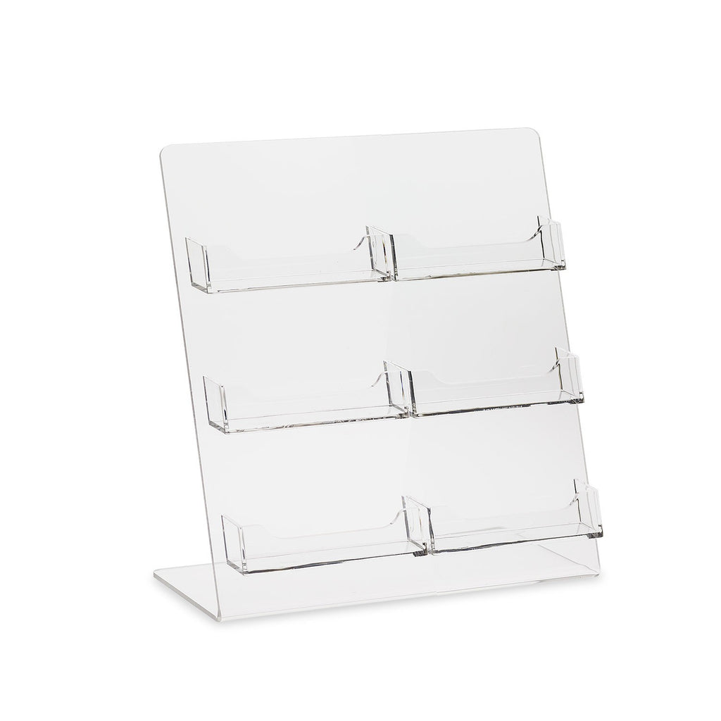 6 Pocket Business Card Holder for Countertop Stand Display