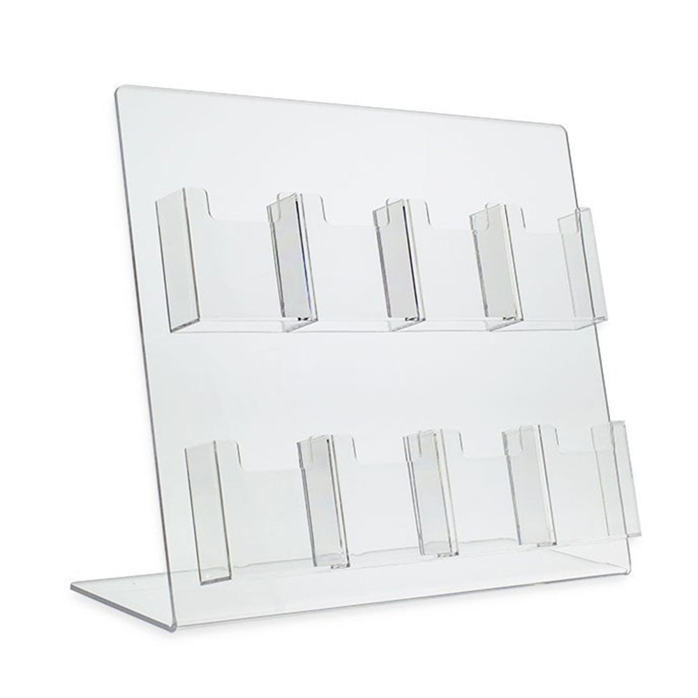 8 Pocket Vertical Business Card Display Stand Holder
