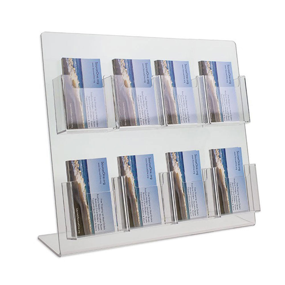 8 Pocket Vertical Business Card Display Stand Holder