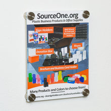 Load image into Gallery viewer, Acrylic Sign Holder with Standoff Wallmount