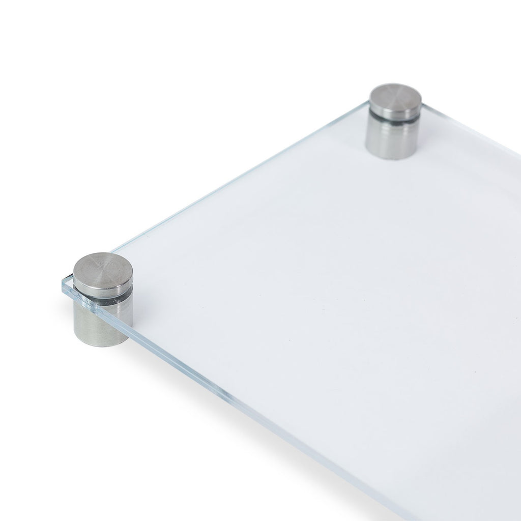 Custom Printed Acrylic Sign Holder with 1" Stainless Steel Standoffs