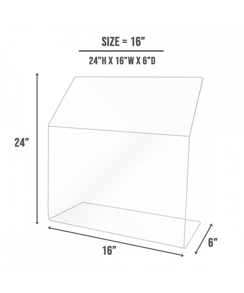 Impact Resistant Acrylic Sneeze Guard and Splash Shield Barrier Divider