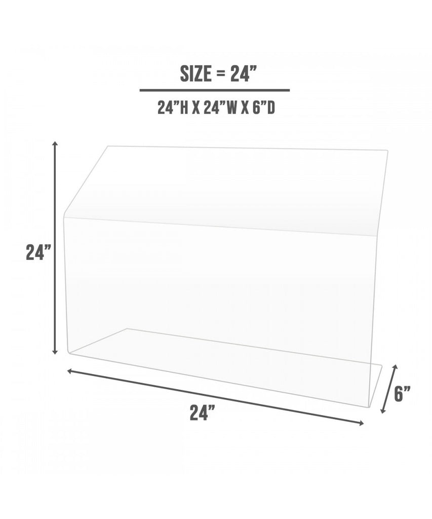 Impact Resistant Acrylic Sneeze Guard and Splash Shield Barrier Divider