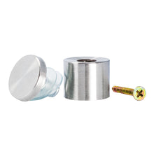 Load image into Gallery viewer, Custom Printed Acrylic Sign Holder with 1" Stainless Steel Standoffs