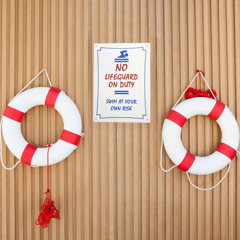 No Lifeguard On Duty Sign