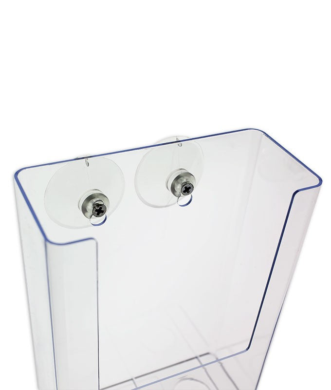 Tall Boy Trifold Brochure Holder for Window Glass Mount, 4"