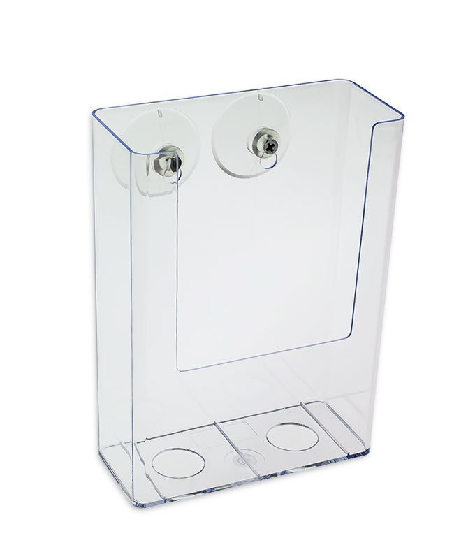 Tall Boy Trifold Brochure Holder for Window Glass Mount, 4"