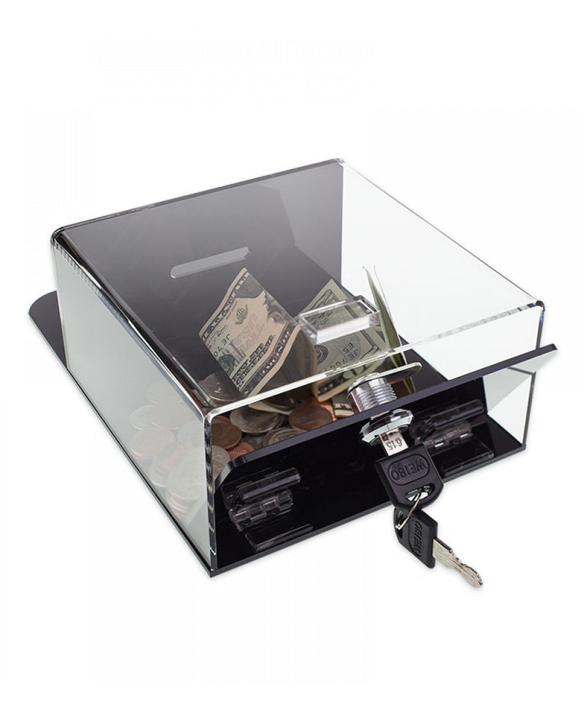 Wall Mount Donation Box with Clear Face