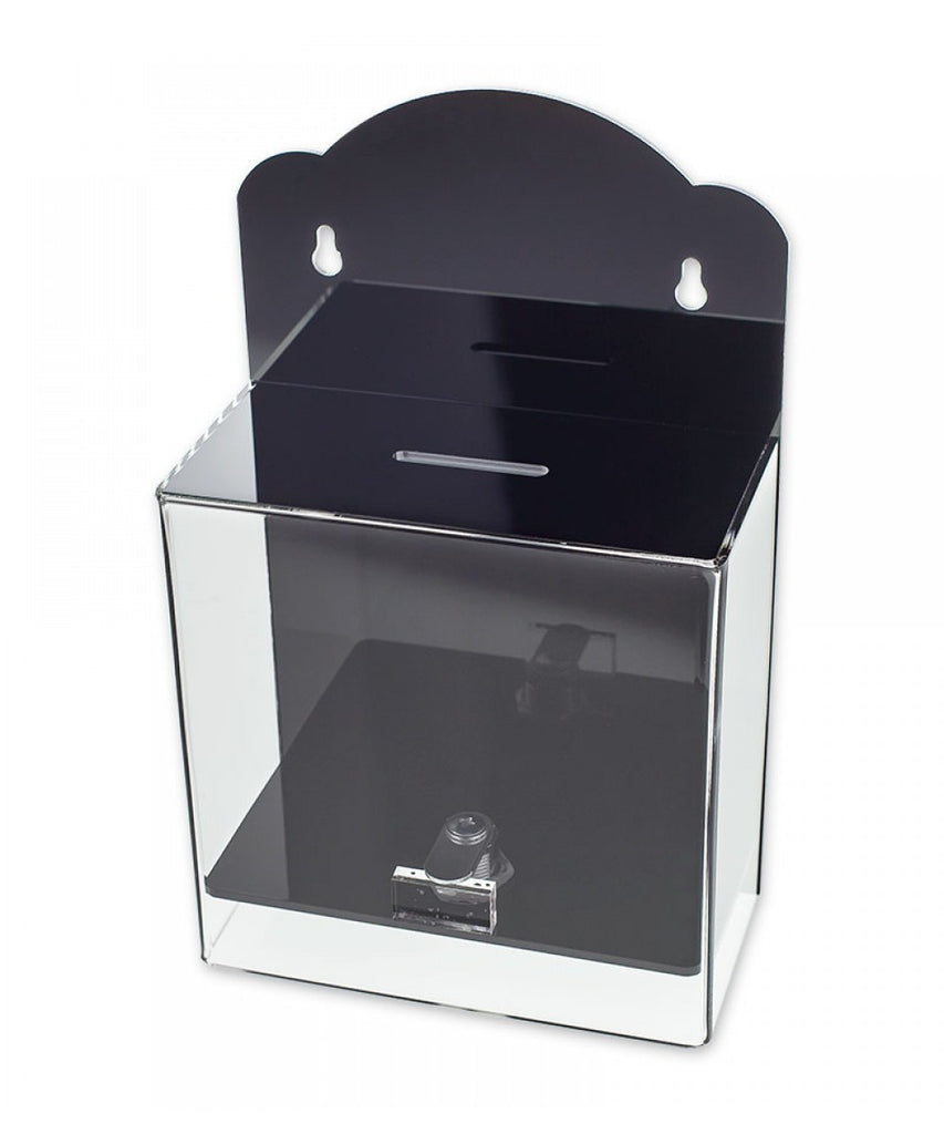 Wall Mount Donation Box with Clear Face