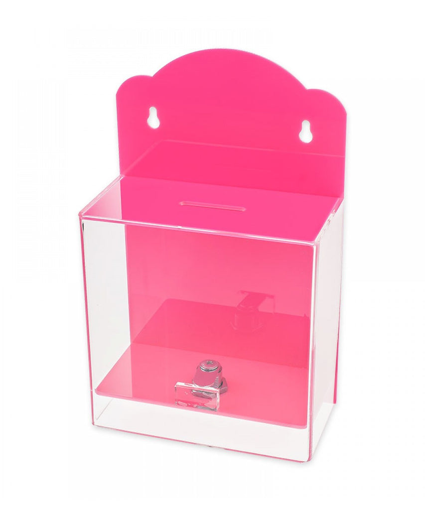 Wall Mount Donation Box with Clear Face