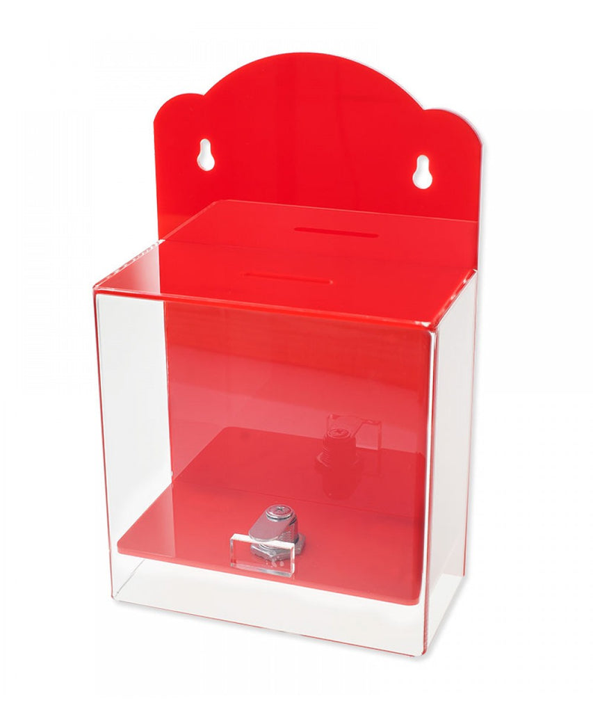 Wall Mount Donation Box with Clear Face