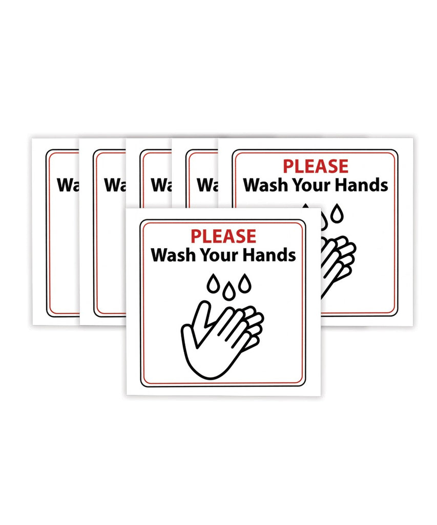 Wash Hands, Wear a mask, Social Distancing Signs