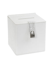 Load image into Gallery viewer, Donation or Ballot Box with Lock & Key in 6″, 8″, 10″, 12″