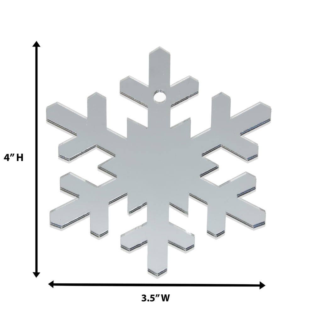 Snowflake Christmas Ornaments, 6 Pieces