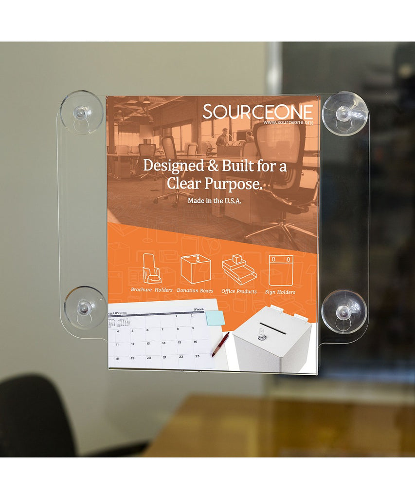 Window Mount Sign Holders with 4 Suction Cups