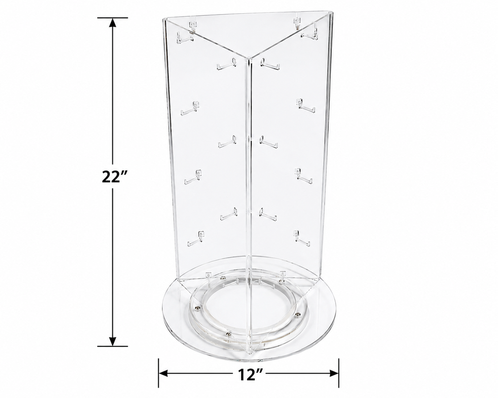 18-Peg Rotating Acrylic Display Holder