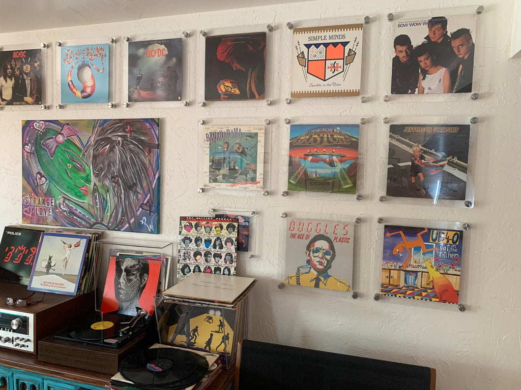 Vinyl Record Wall Mount Display, Acrylic Album Display with Standoffs