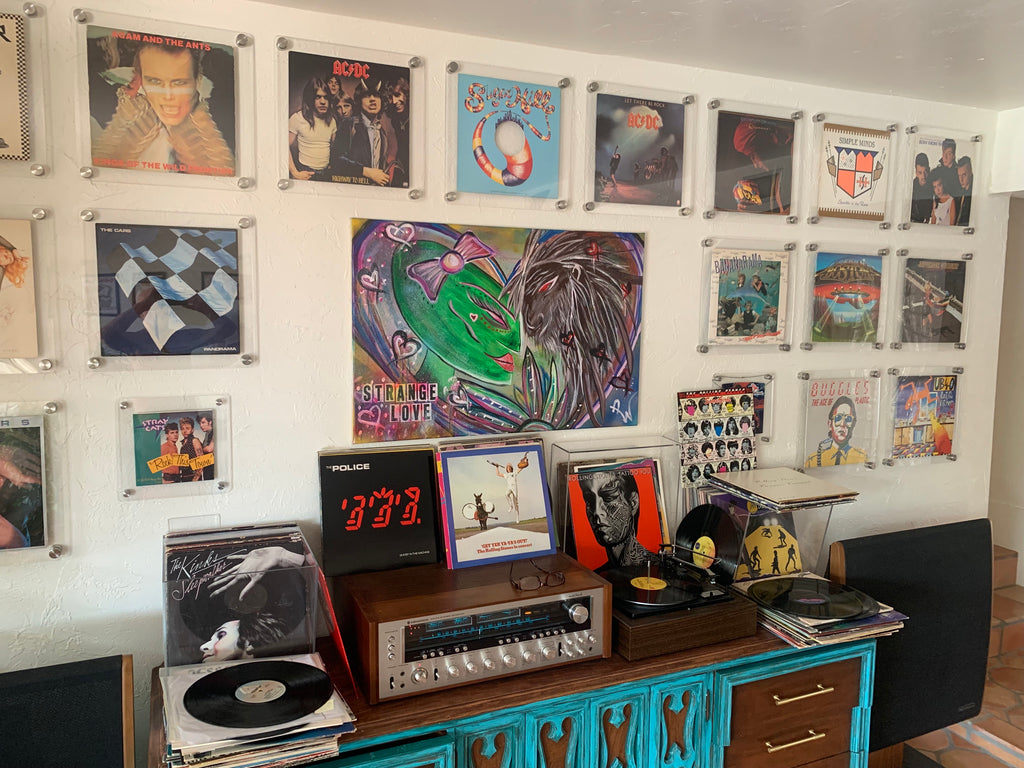Vinyl Record Wall Mount Display, Acrylic Album Display with Standoffs