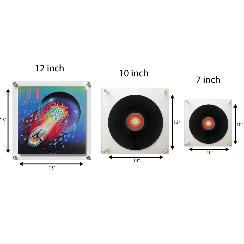 Vinyl Record Wall Mount Display, Acrylic Album Display with Standoffs