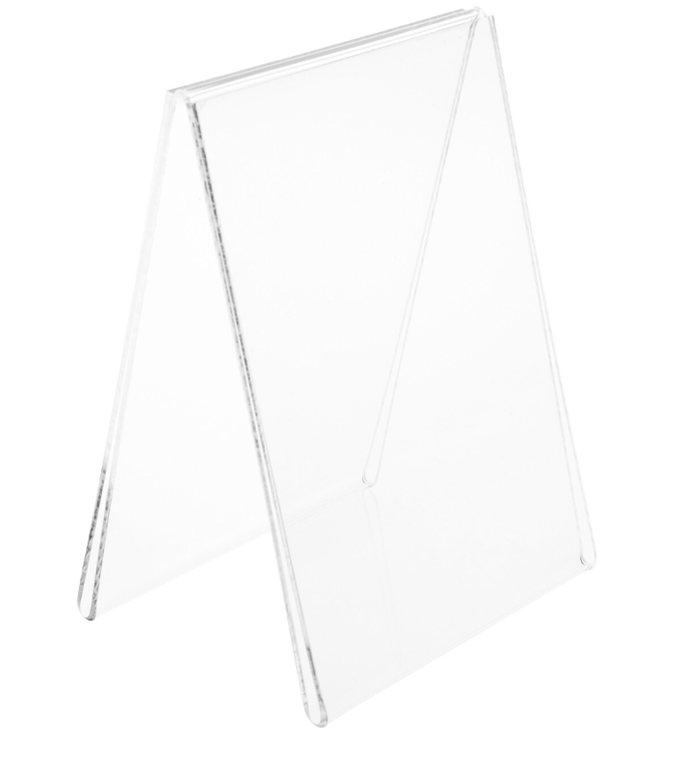 Clear Acrylic A-Frame Style Literature/Photo Holder