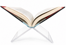Load image into Gallery viewer, Clear Acrylic Open Book Holder made in the USA
