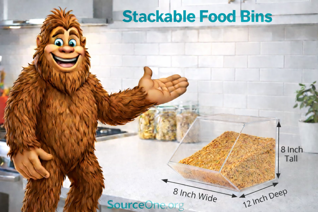 Clear Acrylic Stackable Food Bins Storage Containers Organizers
