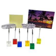 Load image into Gallery viewer, Cube Shape Alligator Clip Memo Holders