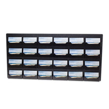 Load image into Gallery viewer, Black 24 pocket wall mount business card holder