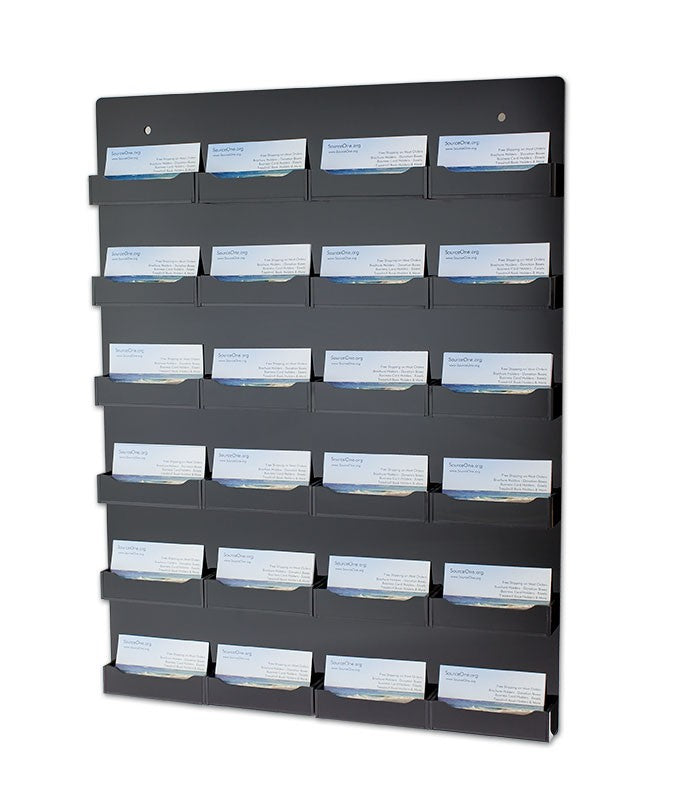 Wall Mount Business Card Holder With 24 Pockets