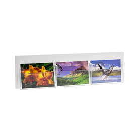 3 pocket wall mount postcard holder