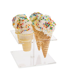 square 4 cone ice cream holder